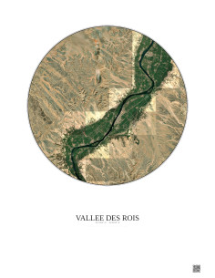 Vallee Des Rois Satellite View Poster 30km Color | Gravura – Light background