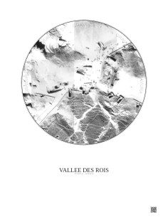 Vallee Des Rois Satellite View Poster 0.1km B&W | Gravura – Light background