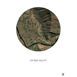 Affiche Sacred Valley – Poster vue satellite 1km Couleur | Gravura – Fond clair