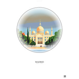 Affiche Madrid – Poster illustration vintage – Madrid | Gravura – Fond clair