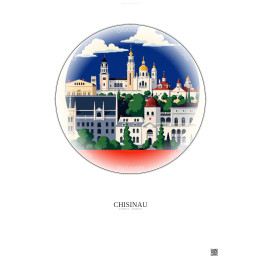 Affiche Chisinau – Poster illustration vintage – Chisinau | Gravura – Fond clair