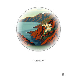 Affiche Wellington – Poster illustration vintage – Wellington | Gravura – Fond clair