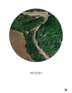 Meteora Satellite View Poster 0.1km Color | Gravura – Light background