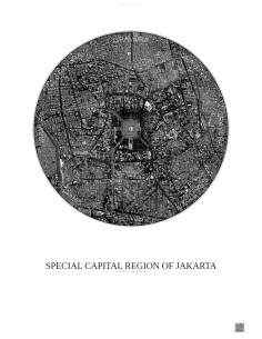Affiche Special Capital Region Of Jakarta – Poster vue satellite 2.5km N&B | Gravura – Fond clair