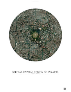Affiche Special Capital Region Of Jakarta – Poster vue satellite 2.5km Couleur | Gravura – Fond clair