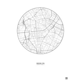 Berlin City Map Poster 2.5km | Gravura – Light background