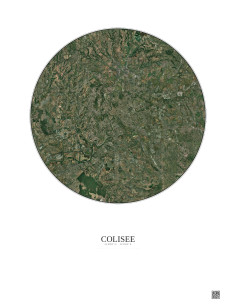 Affiche Colisee – Poster vue satellite 20km Couleur | Gravura – Fond clair