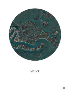 Affiche Venice – Poster vue satellite 2.5km Couleur | Gravura – Fond clair
