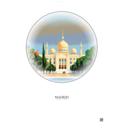 Affiche Madrid – Poster illustration vintage – Madrid | Gravura – Fond clair