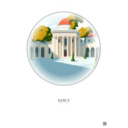 Affiche Nancy – Poster illustration vintage – Museum Of Fine Arts Of Nancy | Gravura – Fond clair