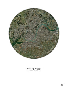 P Yongyang Satellite View Poster 10km Color | Gravura – Light background