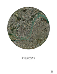 P Yongyang Satellite View Poster 6km Color | Gravura – Light background