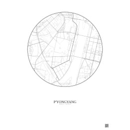 P Yongyang City Map Poster 2.5km | Gravura – Light background