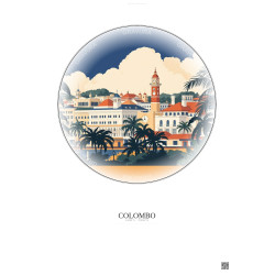 Affiche Colombo – Poster illustration vintage – Colombo | Gravura – Fond clair