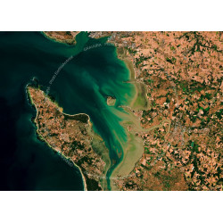 Île d'Aix — Poster Satellitaire · Gravura