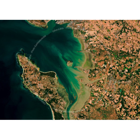Île d'Aix — Poster Satellitaire · Gravura