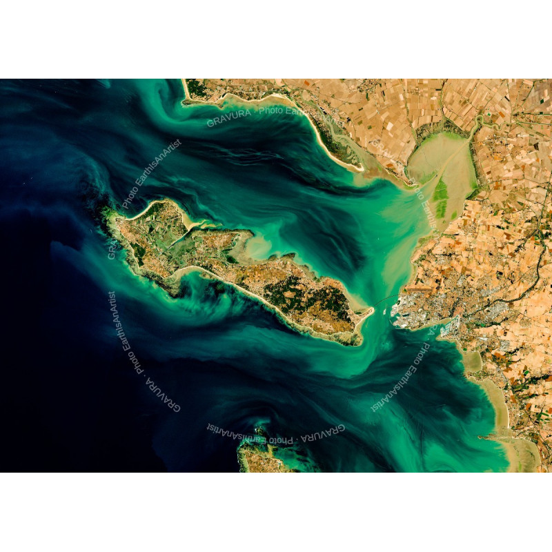 Île de Ré — Poster Satellitaire · Gravura