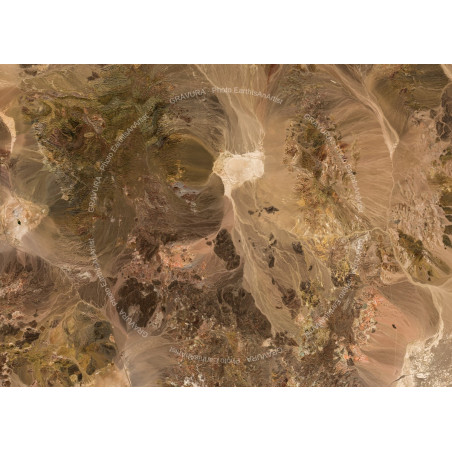 Bassin du Tanezrouft — Poster Satellitaire · Gravura