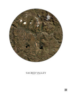 Affiche Sacred Valley – Poster vue satellite 20km Couleur | Gravura – Fond clair