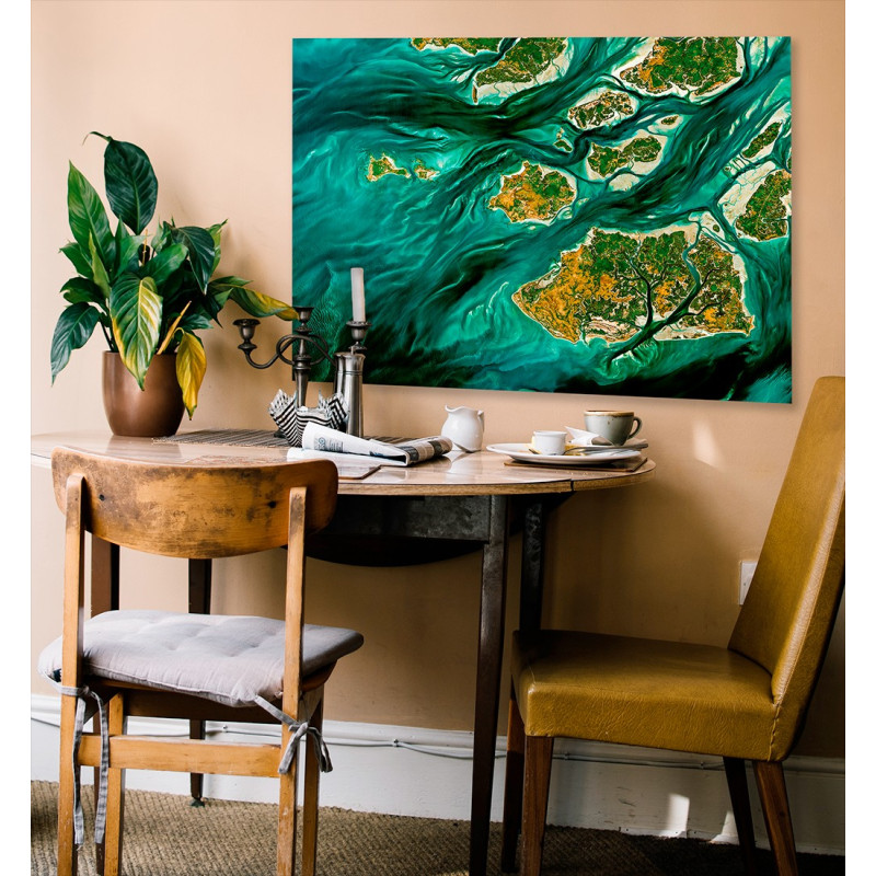 Îles de Guinée-Bissau — Poster Satellitaire · Gravura