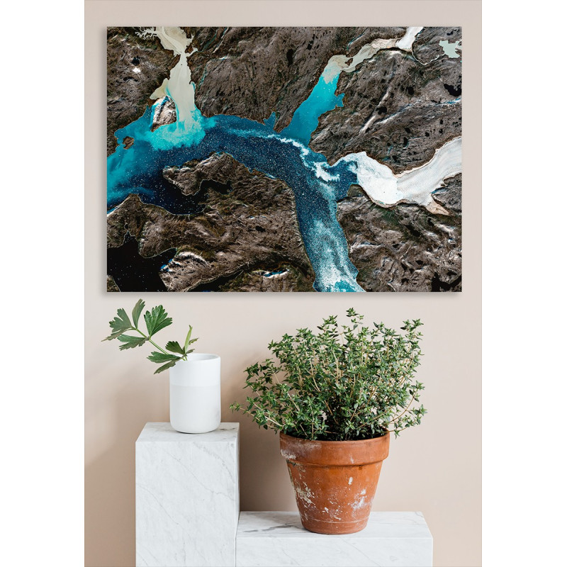 Glaciers du Groenland — Poster Satellitaire · Gravura
