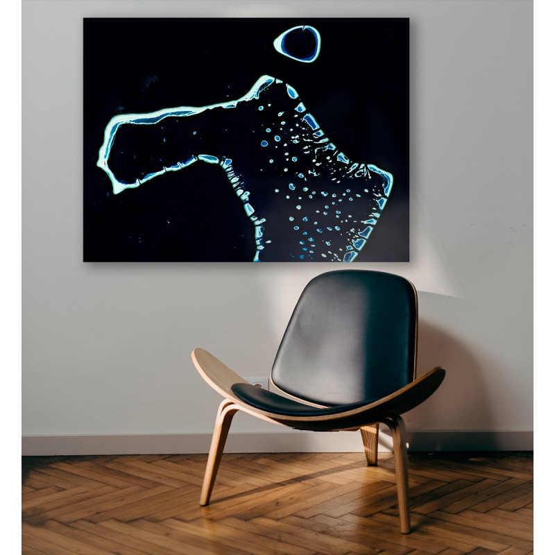 Les Maldives — Poster Satellitaire · Gravura