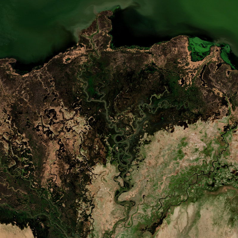 Mongolie — Poster Satellitaire · Gravura