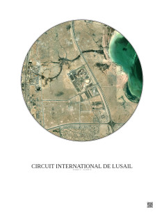 Affiche Circuit International De Lusail – Poster vue satellite 5km Couleur | Gravura – Fond clair