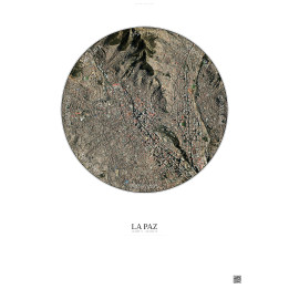 La Paz Satellite View Poster 2.5km Color | Gravura – Light background