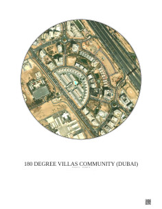 Affiche 180 Degree Villas Community – Poster vue satellite 0.5km Couleur | Gravura – Fond clair
