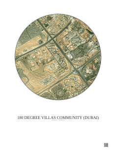 180 Degree Villas Community Satellite View Poster 2.5km Color | Gravura – Light background