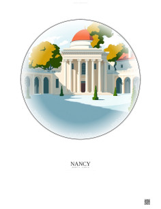 Nancy Vintage Travel Poster – Museum Of Fine Arts Of Nancy | Gravura – Light background