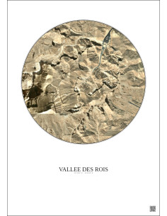 Vallee Des Rois Satellite View Poster 1km Color | Gravura – Light background 2