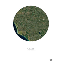 Affiche Colisee – Poster vue satellite 30km Couleur | Gravura – Fond clair