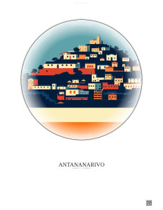 Antananarivo Vintage Travel Poster – Antananarivo | Gravura – Light background