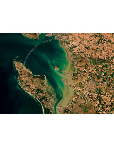 Île d'Aix — Poster Satellitaire · Gravura