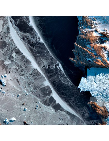 Ice Duel — Satellite Photography Poster · Gravura