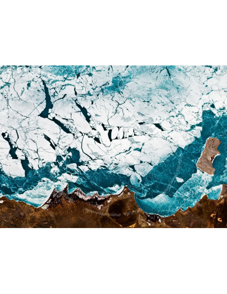 Kazakhstan — Satellite Photography Poster · Gravura