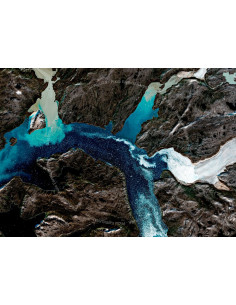 Glaciers du Groenland — Poster Satellitaire · Gravura