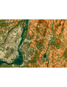 Montréal — Poster Satellite · Gravura