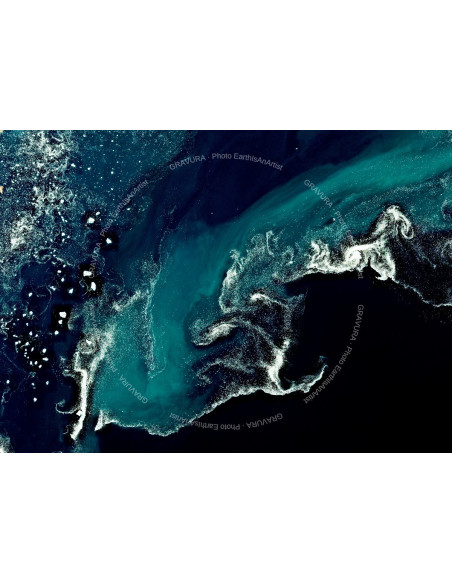 Ice Wave — Satellite Photography Poster · Gravura