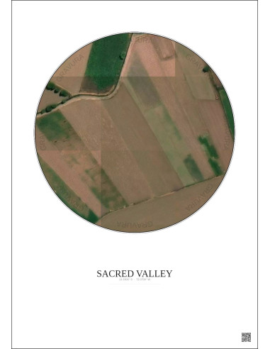 Sacred Valley Satellite View Poster 0.1km Color | Gravura – Light background