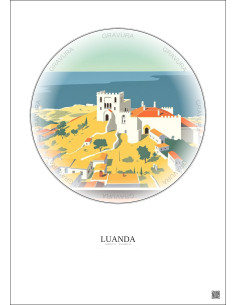 Luanda Vintage Travel Poster – National Museum Of Slavery | Gravura – Light background 2