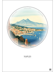 Naples Vintage Travel Poster – Napoli | Gravura – Light background 2