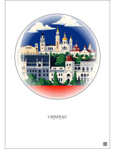 Chisinau Vintage Travel Poster – Chisinau | Gravura – Light background 2