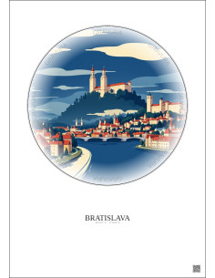 Bratislava Vintage Travel Poster – Bratislava | Gravura – Light background 2