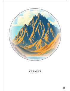 Caracas Vintage Travel Poster – Waraira Repano National Park | Gravura – Light background 2