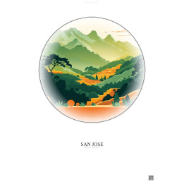 San Jose Vintage Travel Poster – San Jose | Gravura – Light background