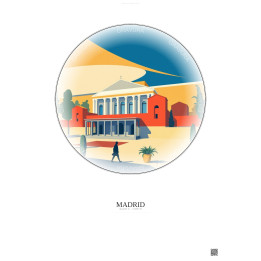 Madrid Vintage Travel Poster – Museo Del Prado | Gravura – Light background