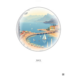 Nice Vintage Travel Poster – Nice | Gravura – Light background